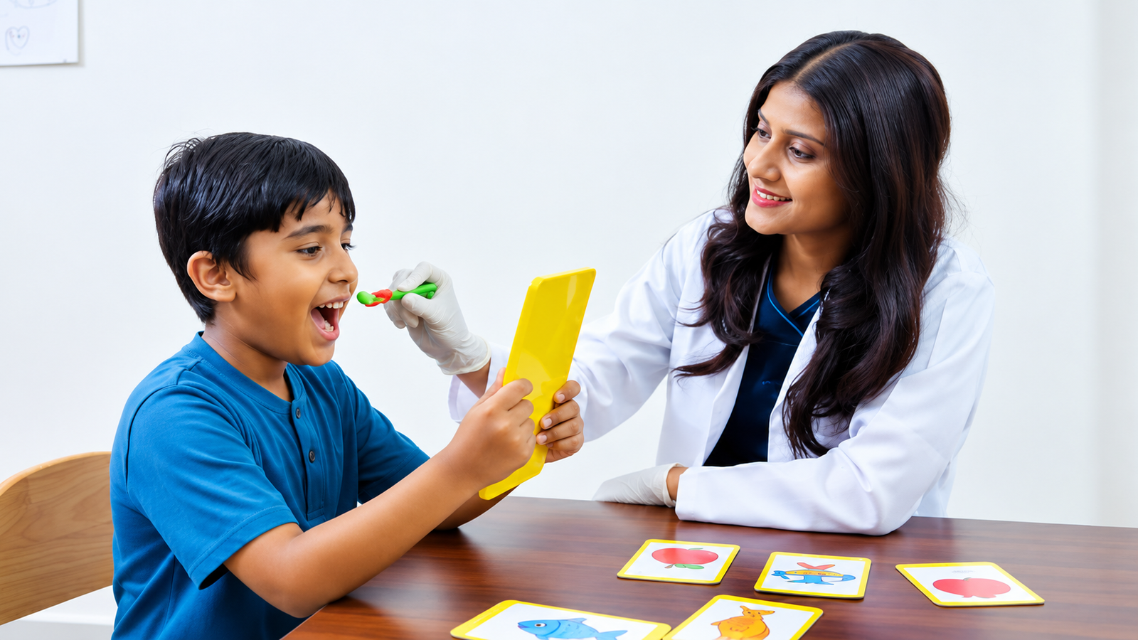 Speech therapy session at Aarna Clinic